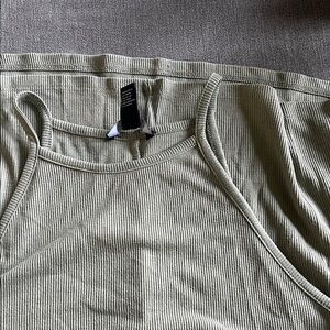 Forever 21 Olive Ribbed Tank Top